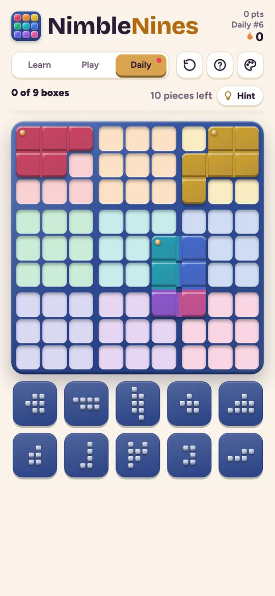 NimbleNines Daily puzzle