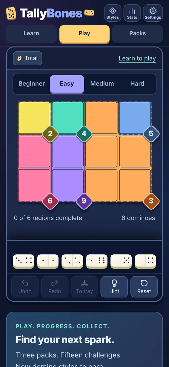 TallyBones game screen